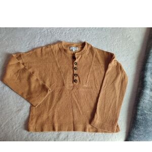 MADEWELL Women's Mustard Button-Up Sweater SIZE XS